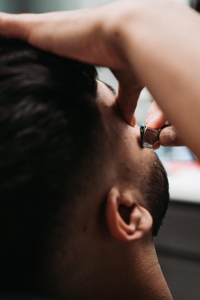 Beard detailing close-up